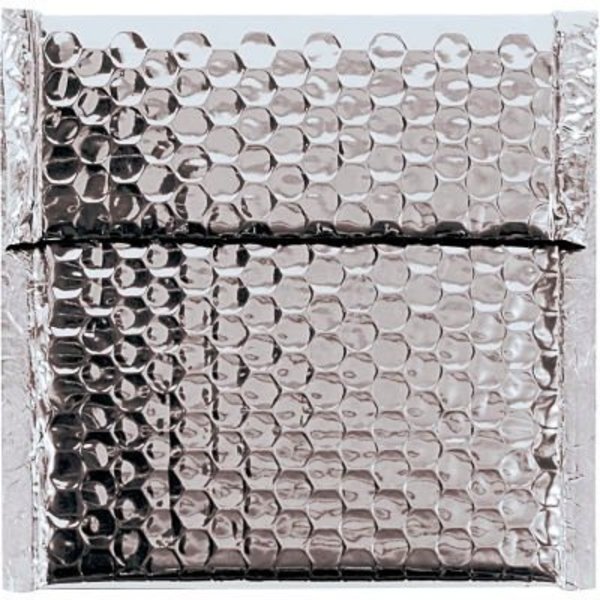 Box Packaging Glamour Bubble Mailers, 7"W x 6-3/4"L, Silver, 72/Pack GBM0706S